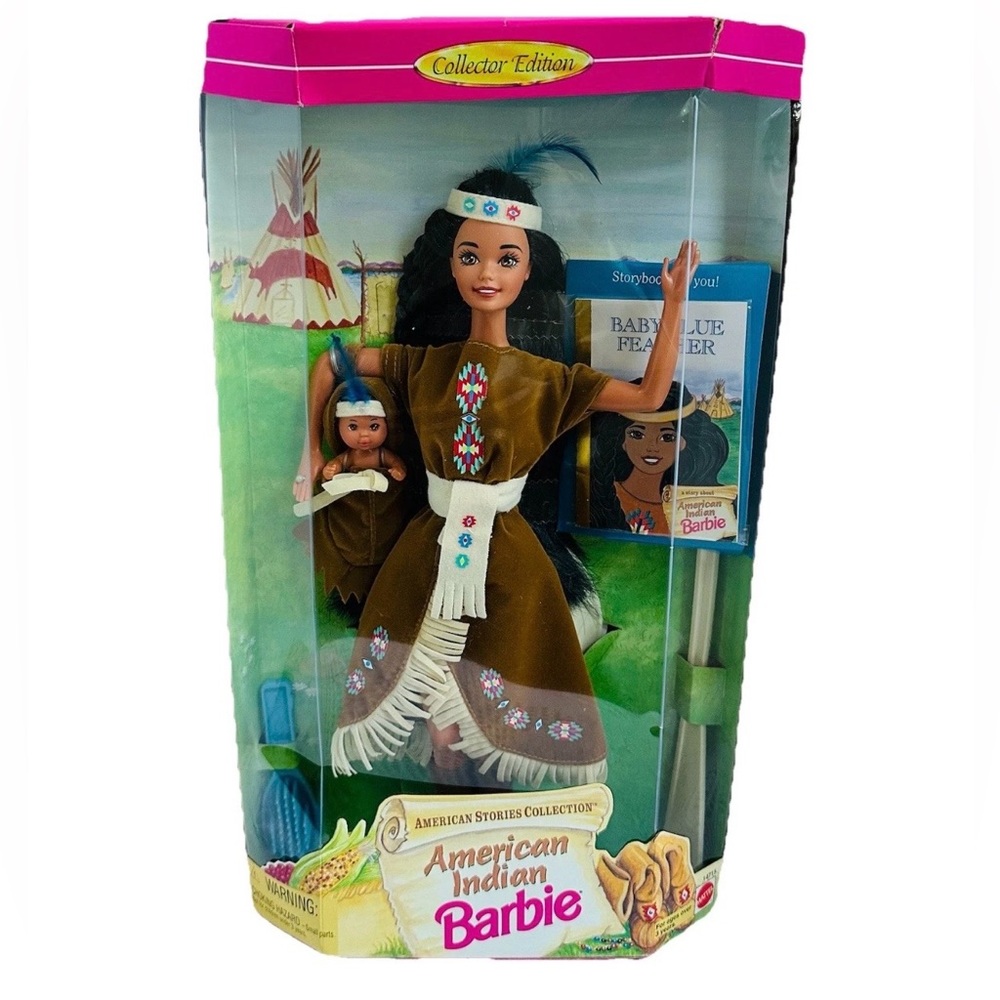 VTG ‘95 Barbie American Indian Doll American Stories Collection-NIB Damaged Box